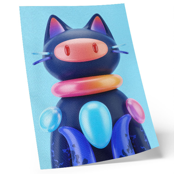 Poster Entzückende Kreatur, futuristische Atmosphäre, leuchtende Farben