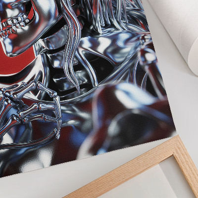 Poster Futuristisches Charaktermotiv schwarz rot
