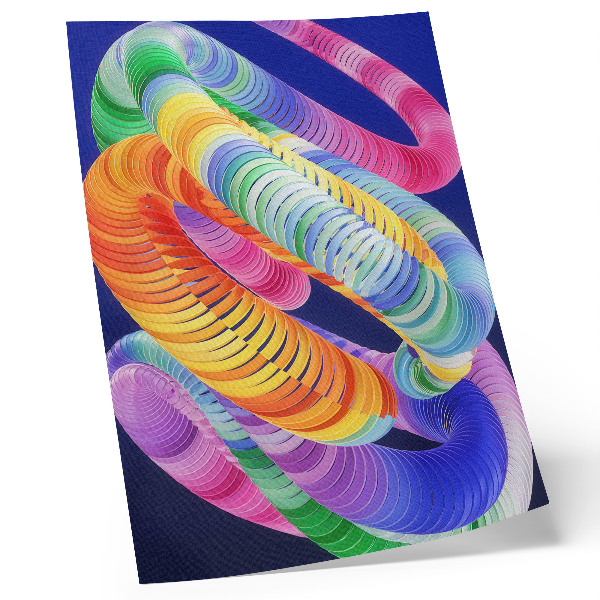 Kunstdruck leinwand Farbenfrohe Spiralen im abstrakten Stil