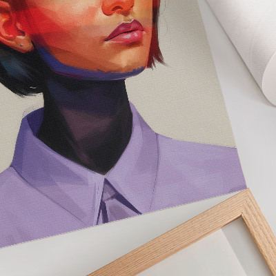 Poster Lebendige Farben, modernes minimalistisches Porträt