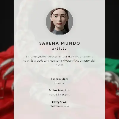Poster im futuristischen Stil mit ausdrucksstarken Kontrasten in Türkis