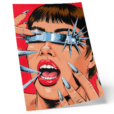 Wandposter Futuristische Elemente, intensive Farben, Dynamik