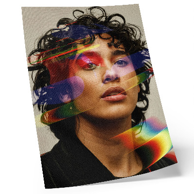 Kunstdruck leinwand Farbige Akzente, intensive Modernität, Dynamik