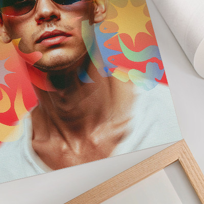 Poster Saftige Palette abstrakter Formen, dynamisches Porträt