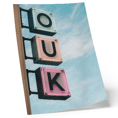 Wandposter Neonbuchstaben, Pastellfarben, Modernität