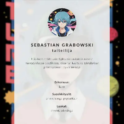 Poster eine moderne Figur mit VR-Brille