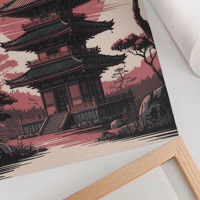 Kunstdruck leinwand Orientalische Pagode, Natur, Bäume, Harmonie, Ästhetik