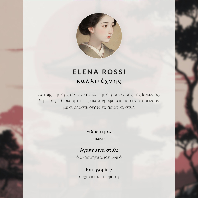 Wandposter Pagode, Baum, Berg, Frieden, Harmonie