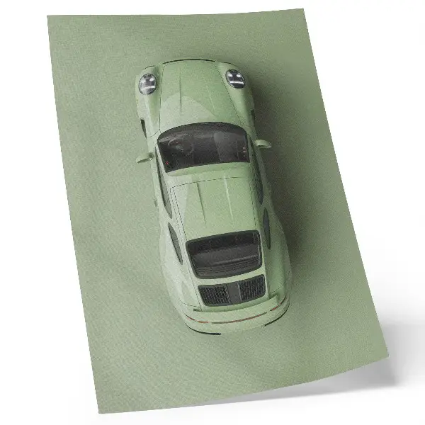 Poster modernes Auto in Grüntönen