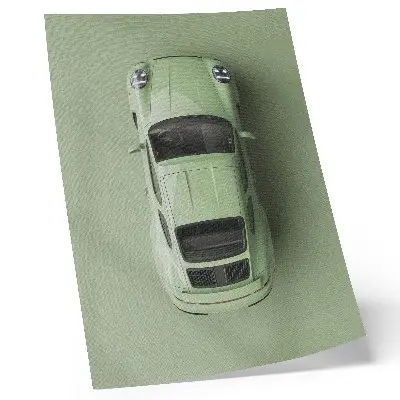 Poster modernes Auto in Grüntönen