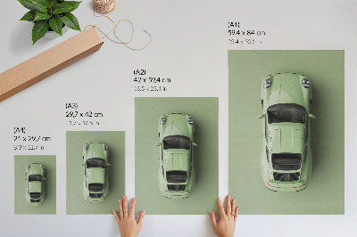Poster Ein modernes Auto in einem Grünton