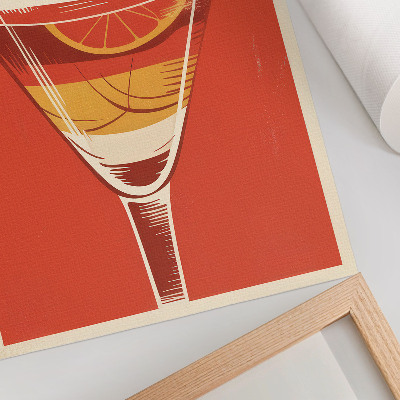 Kunstdruck leinwand Cocktailgrafiken im Retro-Stil, Eleganz und Nostalgie