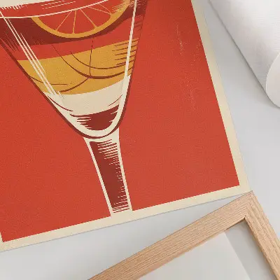 Kunstdruck auf Leinwand Cocktailgrafiken im Retro-Stil für Eleganz und Nostalgie