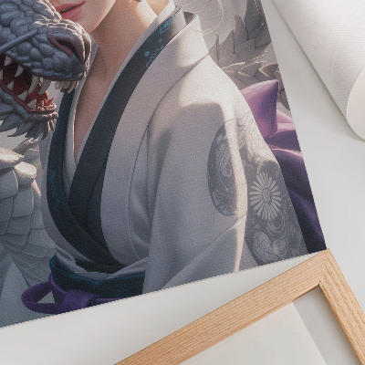 Kunstdruck leinwand Silberner Haardrache mit feinen Details