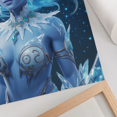 Wandposter Fantastische Atmosphäre, magische Gestalt, Eiskristalle