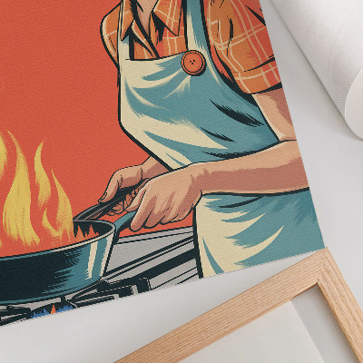 Kunstdruck leinwand Pop-Art-Stil, farbenfrohe Akzente, dynamische Komposition