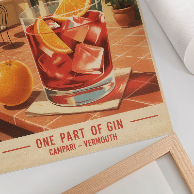Kunstdruck leinwand Orangensaft auf der Terrasse, Retro-Atmosphäre