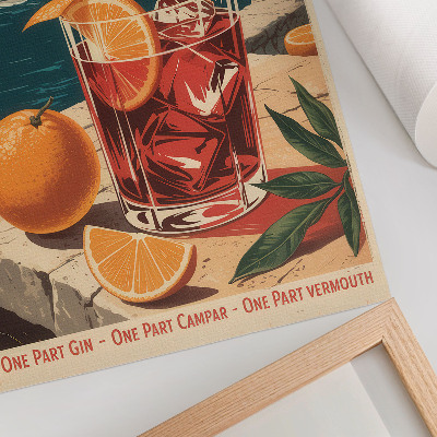 Wandposter Intensive Farben, Urlaubsstimmung, Meer, Orange