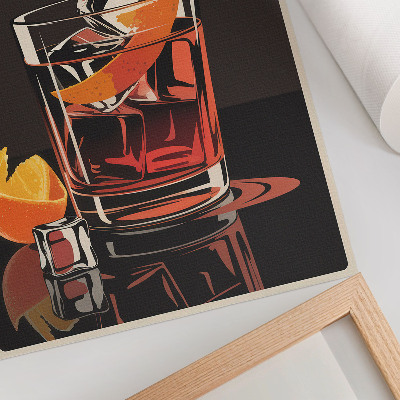 Poster Mit Eis und Orangenschale servieren