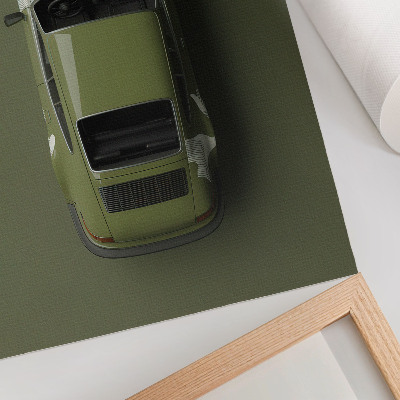 Kunstdruck leinwand Elegante grüne Auto-Minimalismus-Schlichtheit