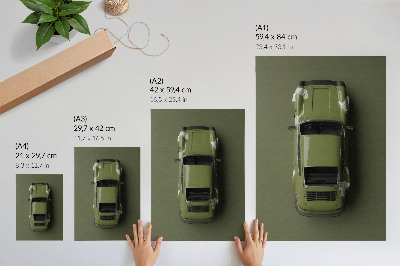 Kunstdruck leinwand Elegante grüne Auto-Minimalismus-Schlichtheit