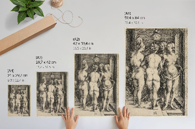 Wandposter Vier nackte Frauen von Albrecht Dürer
