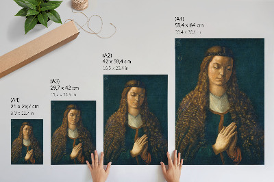 Poster Porträt einer jungen Frau mit offenem Haar, 1497, von Albrecht Dürer