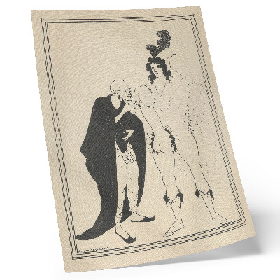 Kunstdruck leinwand Die Untersuchung des Herolds basierend auf Aristophanes' Lysistrata, Aubrey Beardsley