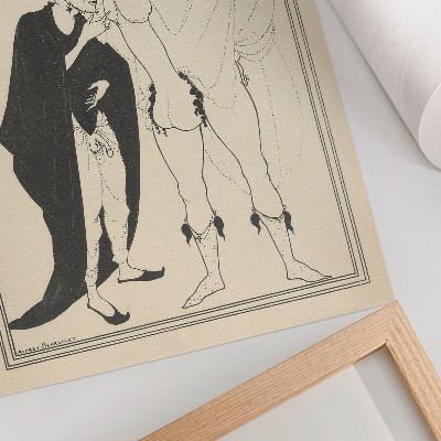 Kunstdruck leinwand Die Untersuchung des Herolds basierend auf Aristophanes' Lysistrata, Aubrey Beardsley