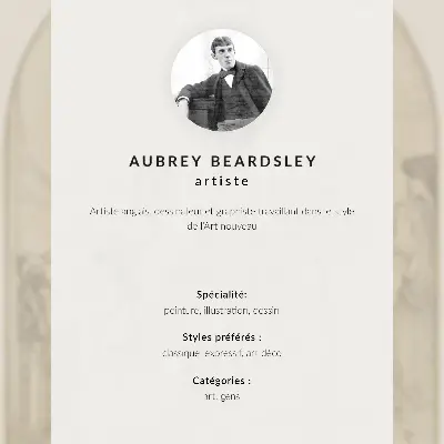 Poster mit dem Panel von Aubrey Vincent Beardsley