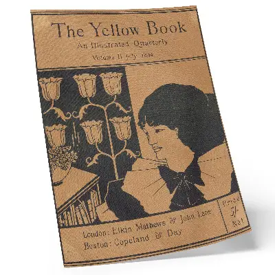 Kunstdruck auf Leinwand Titelbild der illustrierten Vierteljahreszeitschrift The Yellow Book, Band II, Juli 1894 von Aubrey Beardsley
