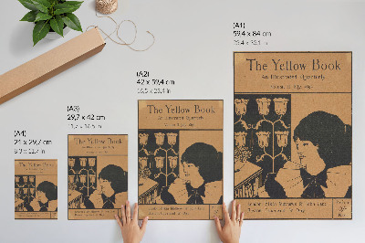 Kunstdruck leinwand Titelbild von „The Yellow Book“, einer illustrierten Vierteljahreszeitschrift, Band II, Juli 1894, Aubrey Beardsley
