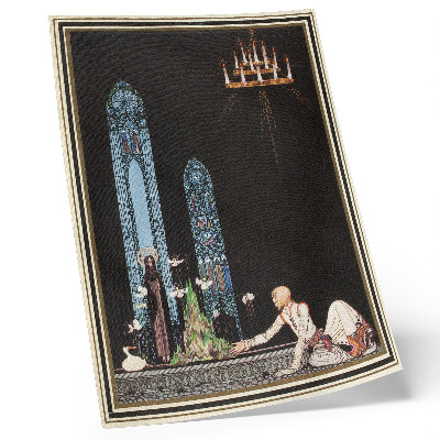 Wandposter Kay Nielsens Illustration für das Buch „Östlich der Sonne und westlich des Mondes“ von Aubrey Beardsley