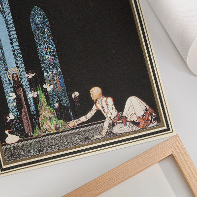 Wandposter Kay Nielsens Illustration für das Buch „Östlich der Sonne und westlich des Mondes“ von Aubrey Beardsley