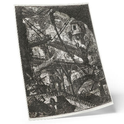 Poster Zugbrücke, Tafel VII aus dem Carceri d'Invenzione-Zyklus, Giovanni Battista Piranesi
