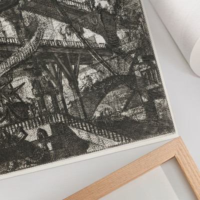 Poster Zugbrücke, Tafel VII aus dem Carceri d'Invenzione-Zyklus, Giovanni Battista Piranesi