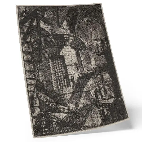 Kunstdruck auf Leinwand der runde Turm aus den 1780er Jahren von Giovanni Battista Piranesi