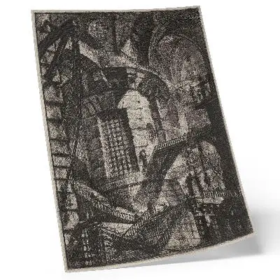 Kunstdruck auf Leinwand der runde Turm aus den 1780er Jahren von Giovanni Battista Piranesi