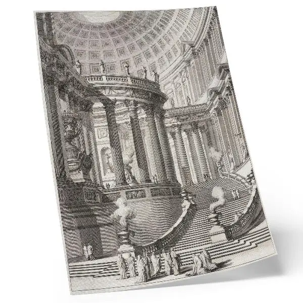 Wandposter Alter Tempel von Giovanni Battista Piranesi