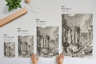 Wandposter Alter Tempel – Giovanni Battista Piranesi