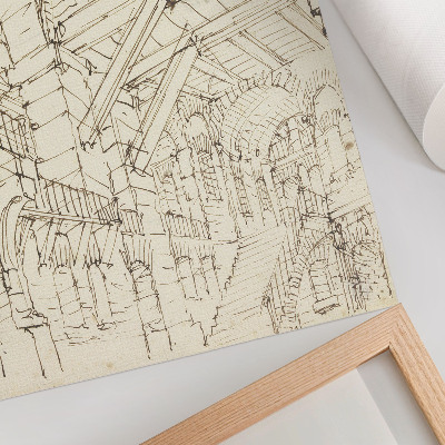 Kunstdruck leinwand Architekturstudien, null von Giovanni Battista Piranesi