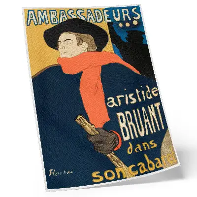 Kunstdruck Die Botschafter von Aristide Bruant im Kabarett 1892 von Henri de Toulouse-Lautrec
