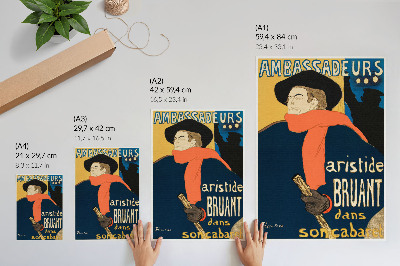 Poster Die Botschafter von Aristide Bruant dans son cabaret 1892 hochauflösender Druck von Henri de Toulouse-Lautrec