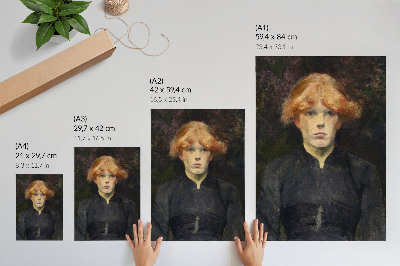 Kunstdruck leinwand Carmen (ca. 1884), hochauflösendes Gemälde von Henri de Toulouse-Lautrec