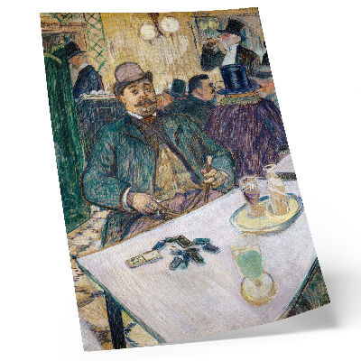 Kunstdruck leinwand Herr Boileau im Café (1893) – ein hochauflösendes Gemälde von Henri de Toulouse-Lautrec