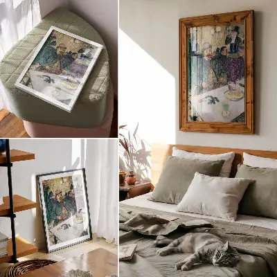 Kunstdruck auf Leinwand Henri de Toulouse-Lautrec Gemälde Herr Boileau im Café von 1893