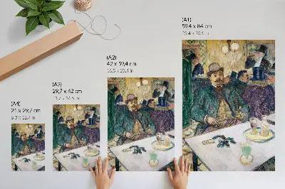 Kunstdruck auf Leinwand Henri de Toulouse-Lautrec Gemälde Herr Boileau im Café von 1893
