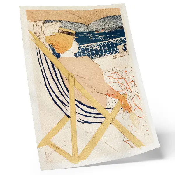 Wandposter hochauflösender Druck von Henri de Toulouse-Lautrec: La Passagère du 54 (1896)