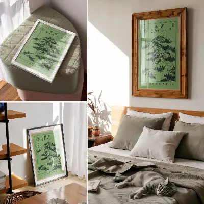 Berge über Bergen von Hokusai Kunstdruck von 1834