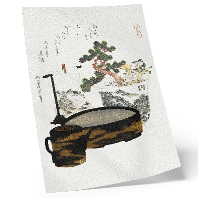 Wandposter Katsushiki Hokusais Teetisch (1822) – japanischer Vintage-Holzschnitt